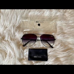 Quay High Key Mini - Black Fade Sunglasses (NEW)